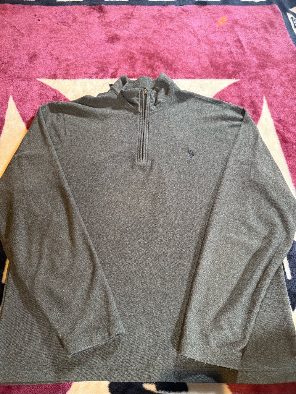 U.S. Polo Assn. Dark Gray Quarter-Zip Pullover